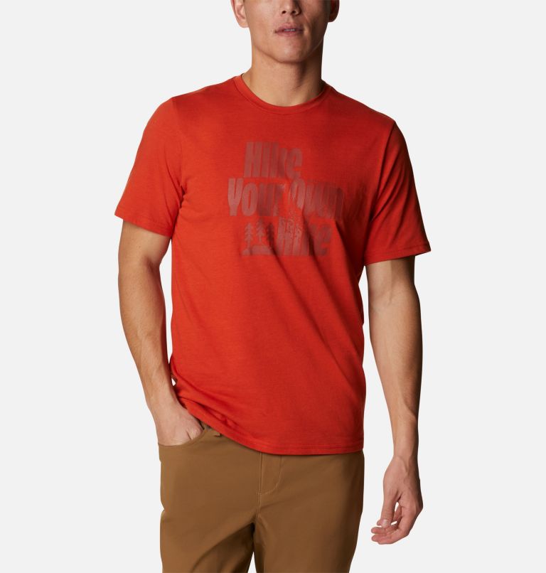 Red Men's Alpine Way T-Shirt | UJMETP-396 - Columbia Outlet Store