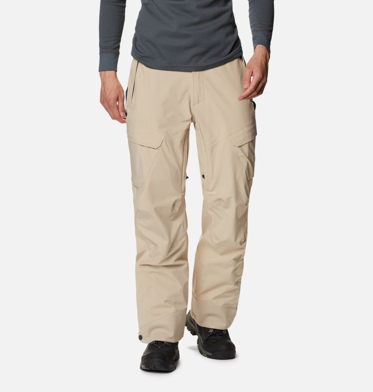 Khaki Men's Powder Stash Ski Pants | RWKHFE-892 - Columbia Outlet Store