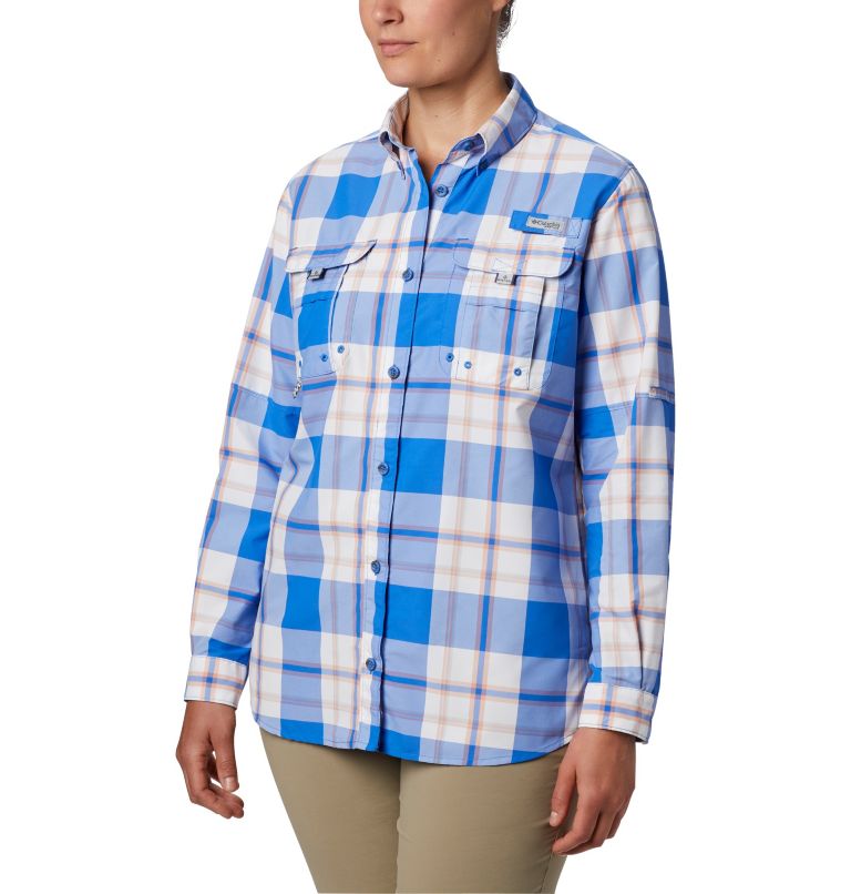 Blue Women's PFG Super Bahama Shirts | TMLZWJ-384 - Columbia Outlet Store