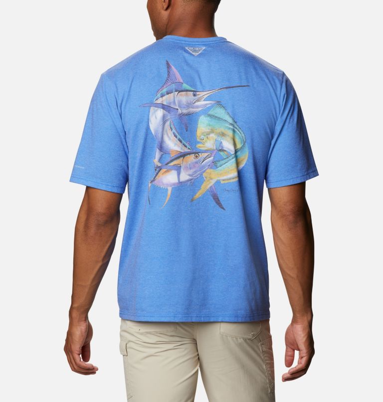White Men's PFG Carey Chen T-Shirt | NXVLKC-089 - Columbia Outlet Store