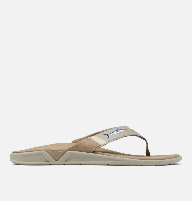 Khaki Men's Fish Flip PFG Sandals | JUOYLK-295 - Columbia Outlet Store