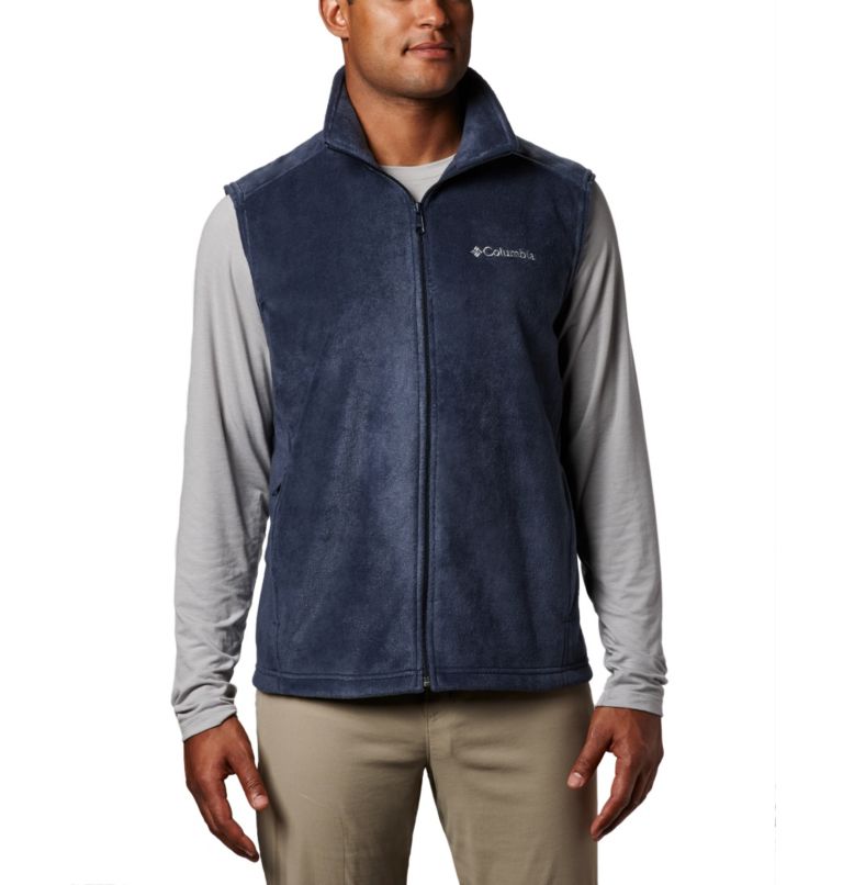 Black Grey Men's Steens Mountain Vest | QZJLSB-867 - Columbia Outlet Store