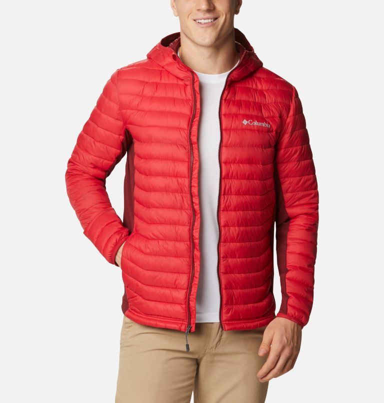 Blue Men's Powder Pass Hooded Jacket | BPFSWI-195 - Columbia Outlet Store