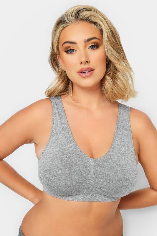 Yours YOURS Curve Grey Seamless Light Control High Waisted Full Briefs