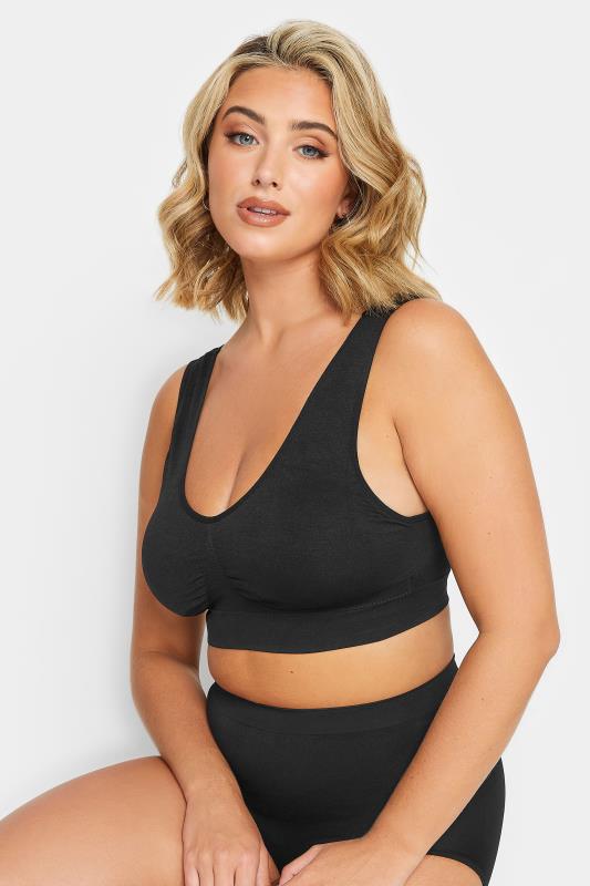 Yours YOURS Curve Black Seamless Control High Waisted Full Briefs