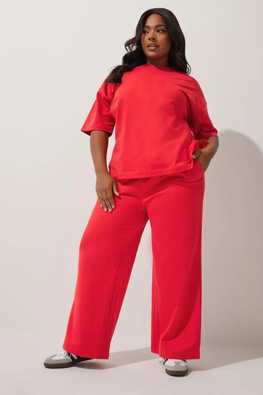 Limited Collection LIMITED COLLECTION Curve Red Wide Leg Joggers