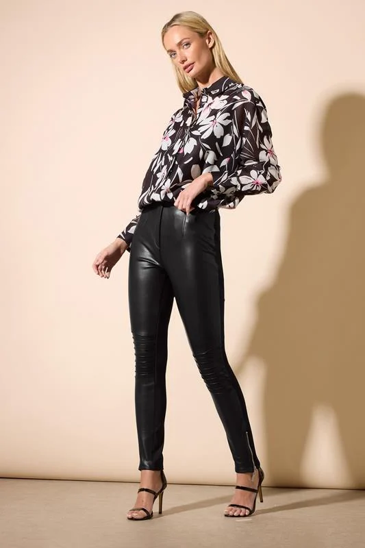 Star by Julien Macdonald STAR Black Contrast Collar Polka Dot Print Shirt