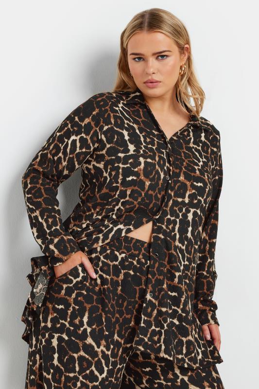 Yours YOURS Curve Brown Leopard Print Shirt