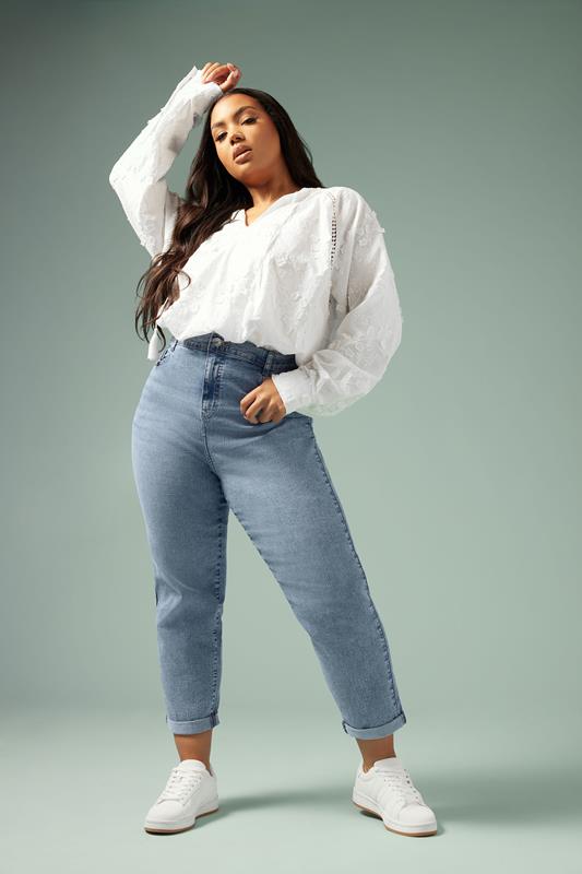 Yours YOURS Curve White Floral Print Milkmaid Top