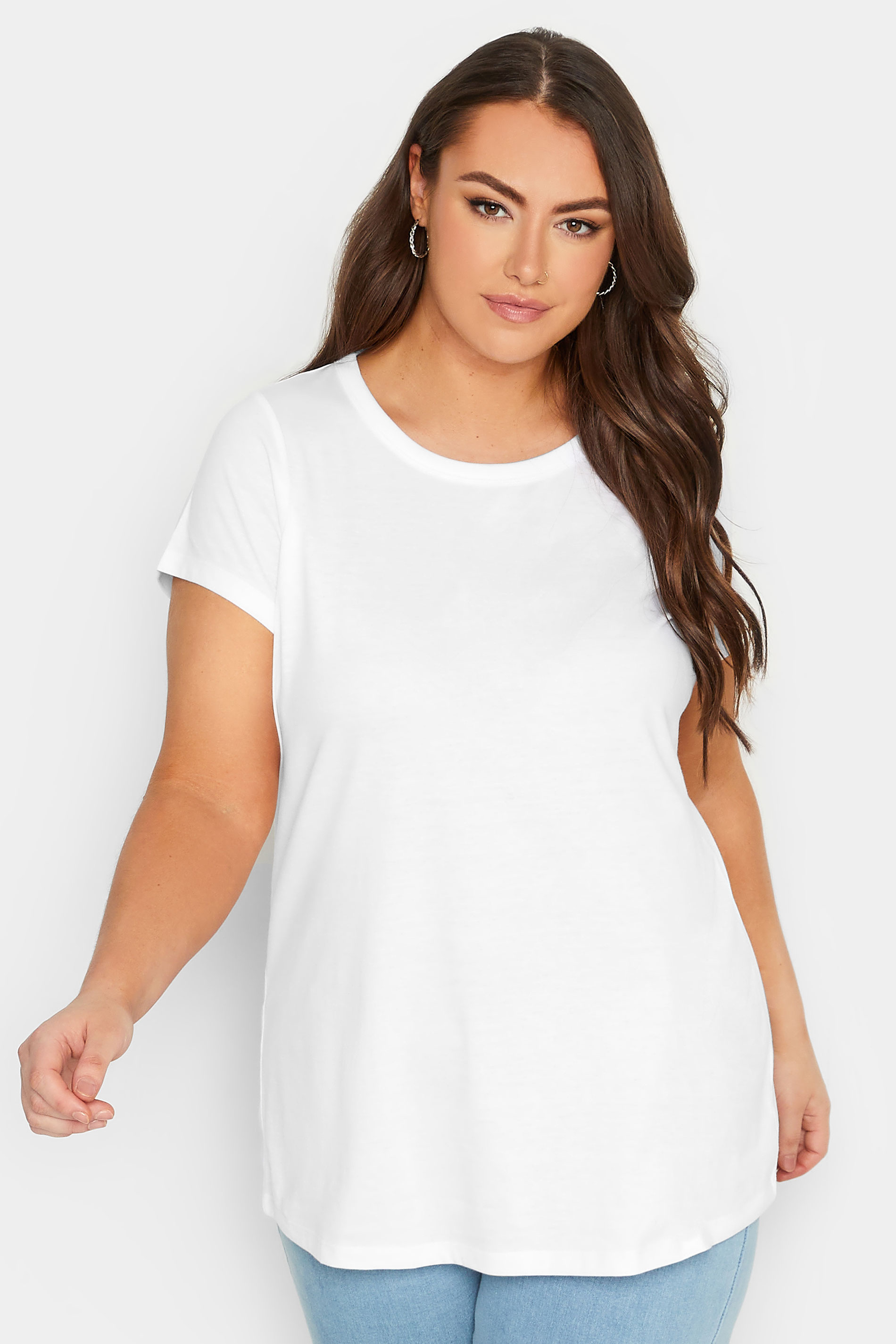 Yours YOURS Curve White Essential T-Shirt