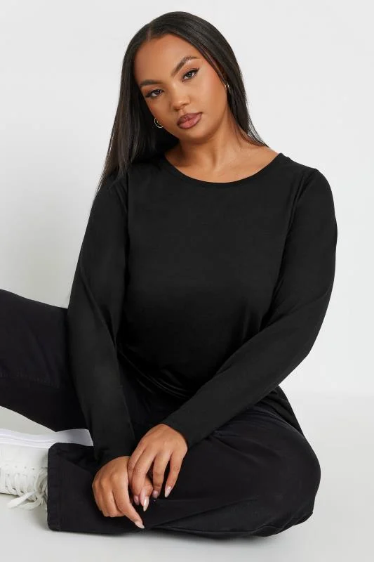 Yours YOURS Curve Black Coated Stretch Pull On GRACE Jeggings