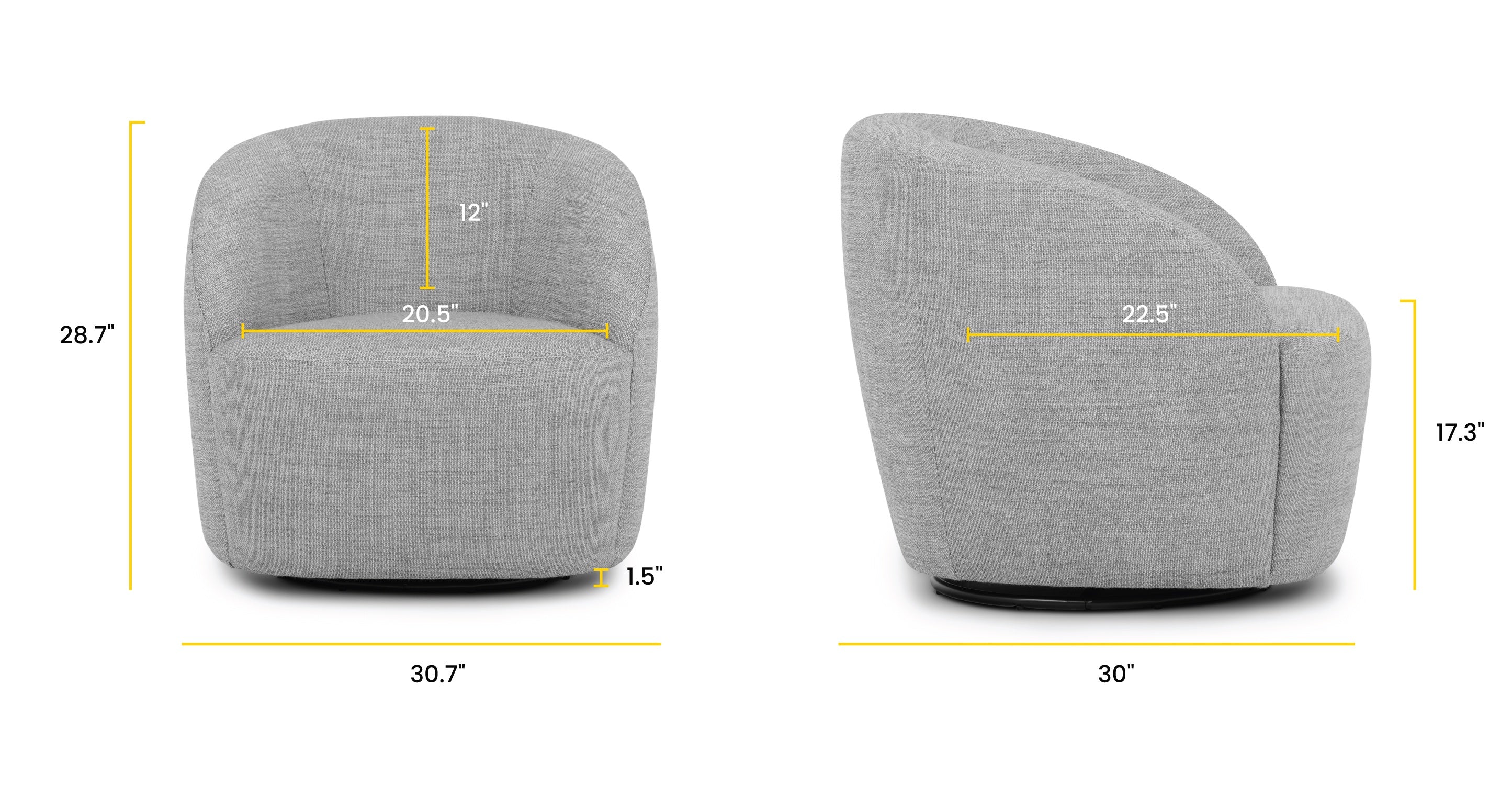 Alma Swivel Lounge Chair