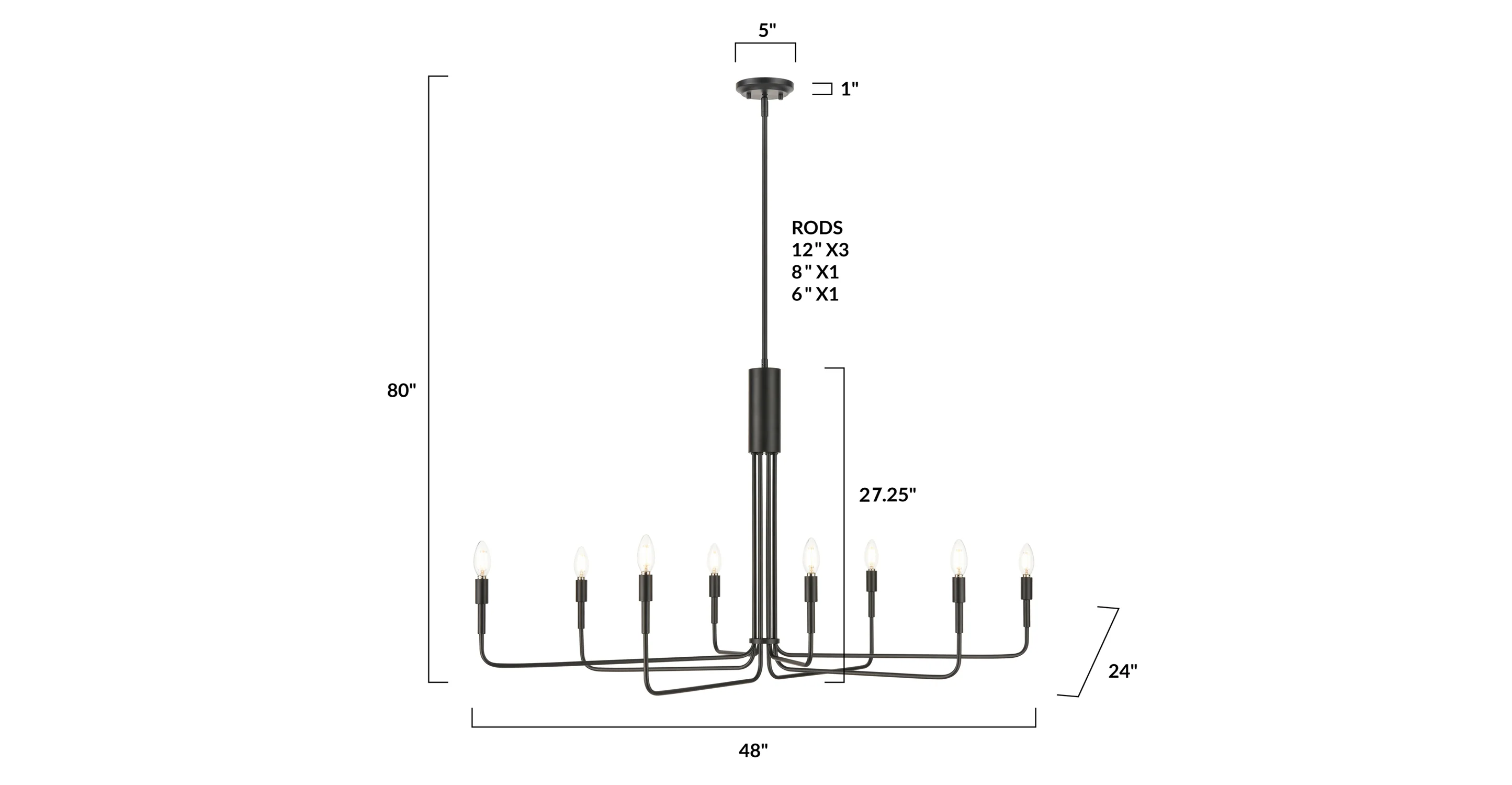 Bella 8-Light Chandelier