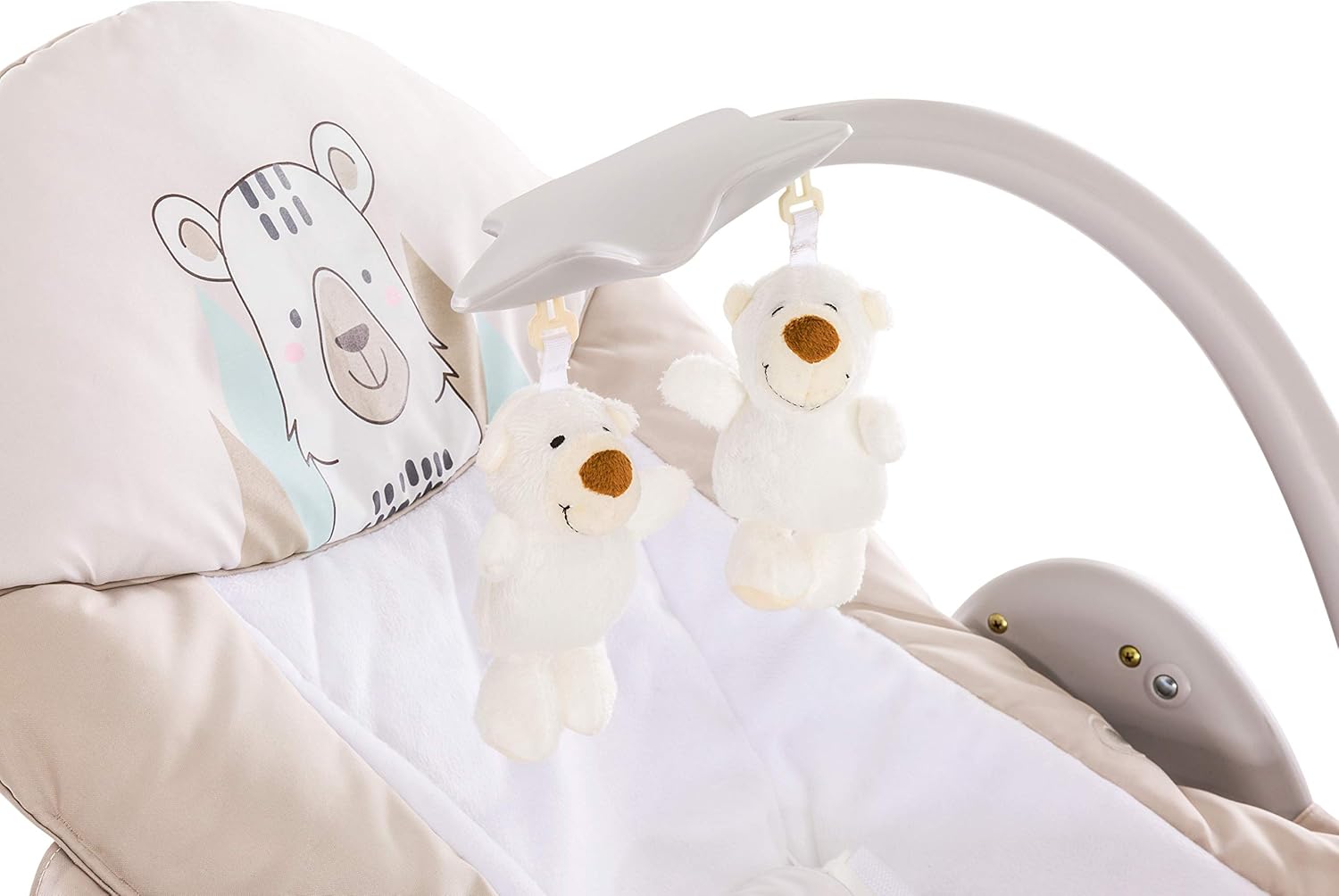 Hauck Chaise Haute Bébé Sit N Relax, Inclus Transat Bebe avec Arche de Jeux, Siège Enfant avec Plateau, Chssis Réglable en Hauteur avec Roues et Panier, Pliable - Wild Panda