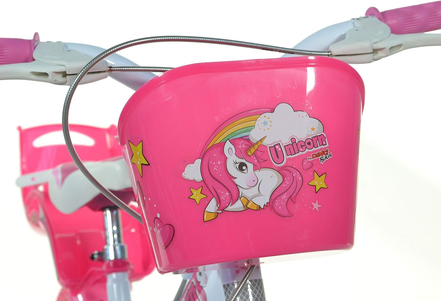 Dino Bikes Unicorn 16 Bicycle Licorne 40,6 Fille, Blanc/Rose, 40,6 cm