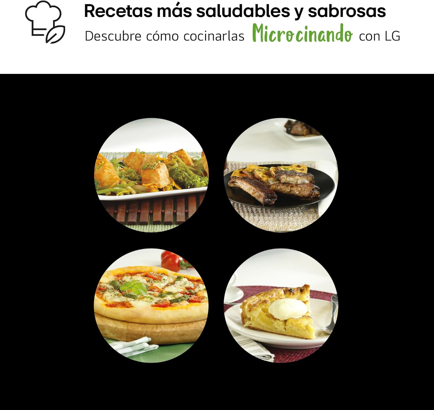 LG MH6535GDS Comptoir de cuisine Four à micro-ondes Smart Inverter avec gril à quartz, 25 L, 1000 W, programmes automatiques, niveaux de puissance réglables, cuisson à vapeur, noir