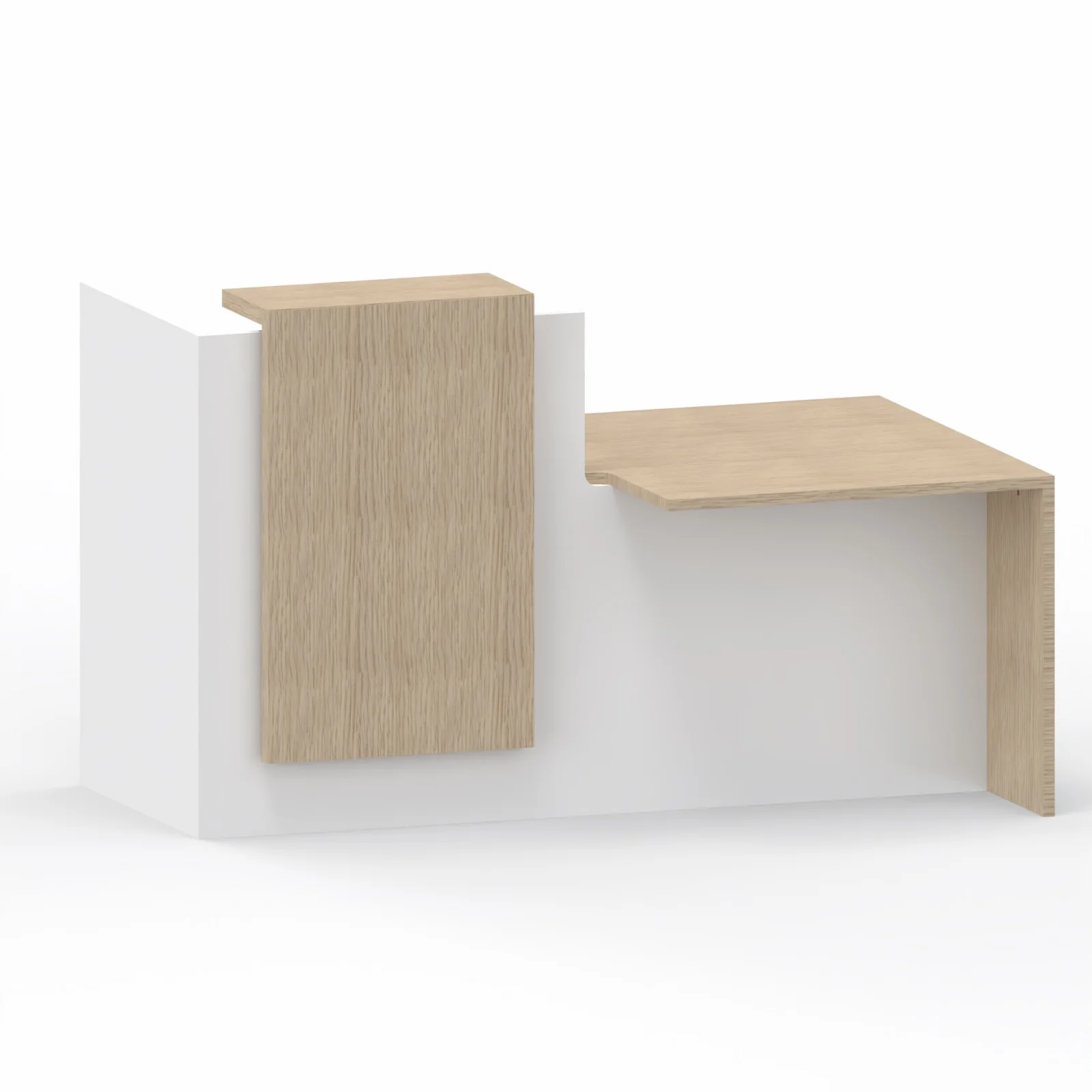 FIFTY | Banque d'accueil L 180 cm avec PMR intégrée