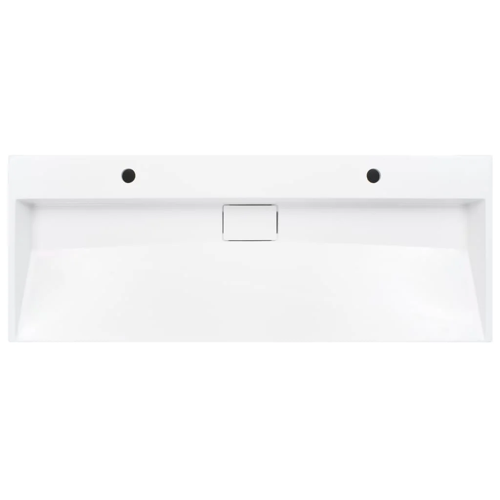 Lavabo salle de bain 120 cm fonte minérale/marbre blanc 02_0002637