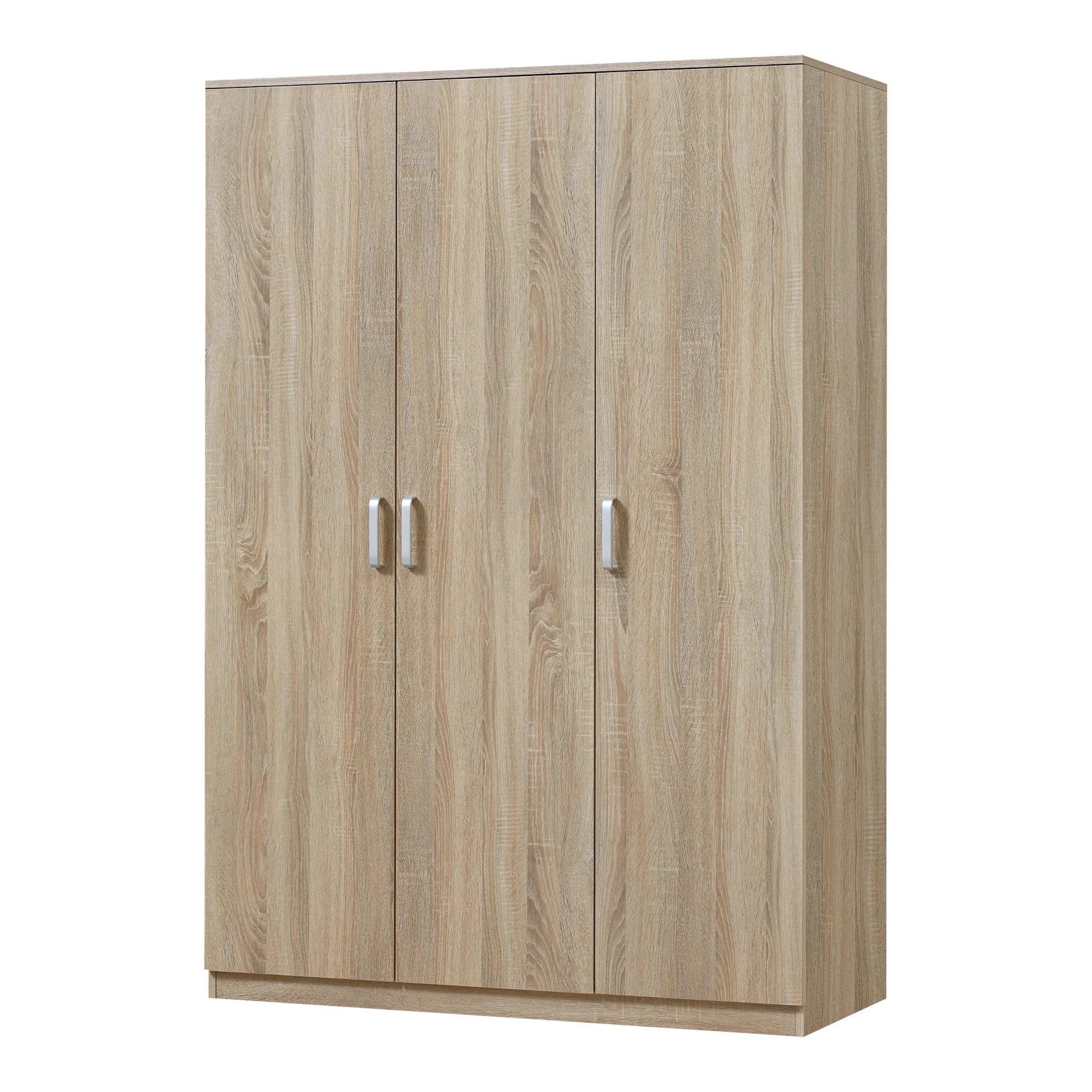 Armoire de chambre garde-robe moderne meuble de rangement intemporel 4 étagères MDF 176 x 120 x 52 cm effet chêne sonoma 03_0006368