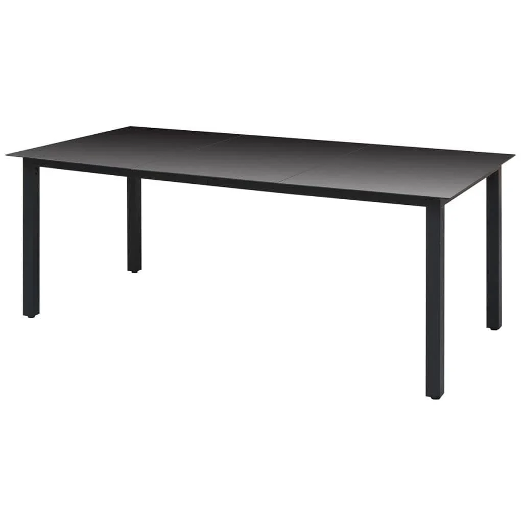 Mobilier à dner de jardin et coussins 9 pièces résine tressée noir 02_0014918