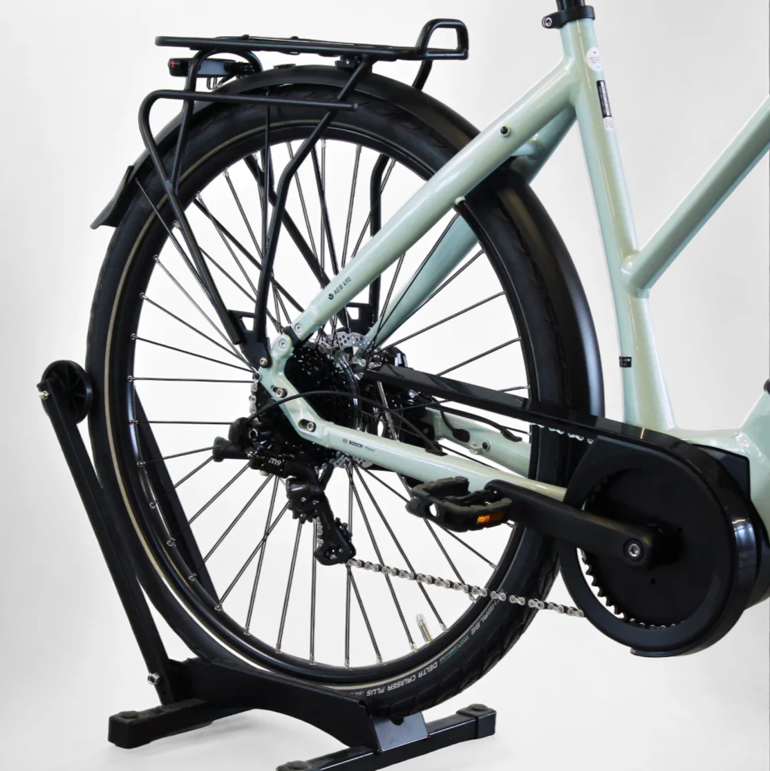 Vélo électrique vélo de ville AEB 490 vert d'eau