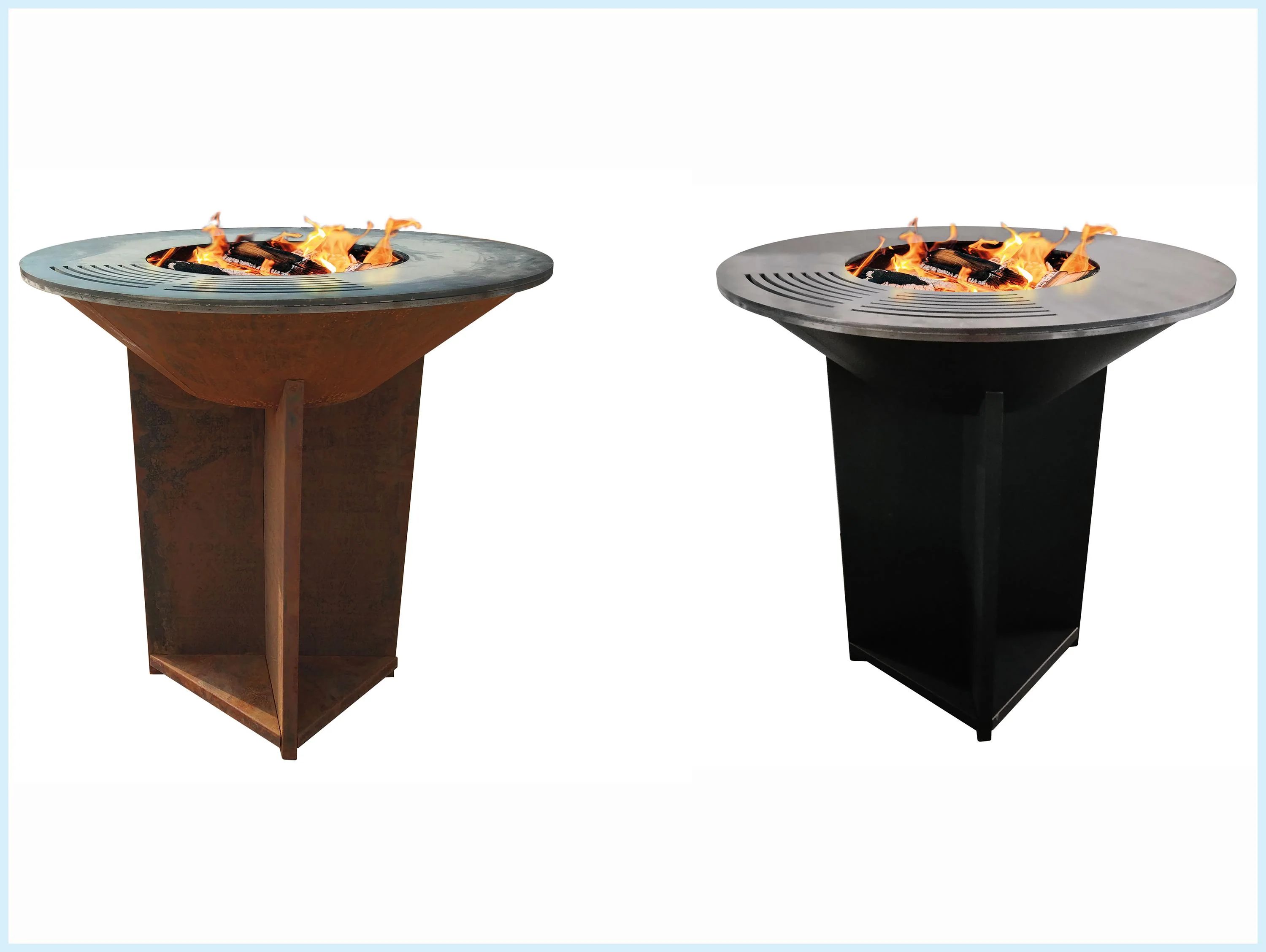 Grand barbecue avec plaque d'acier de 100 cm