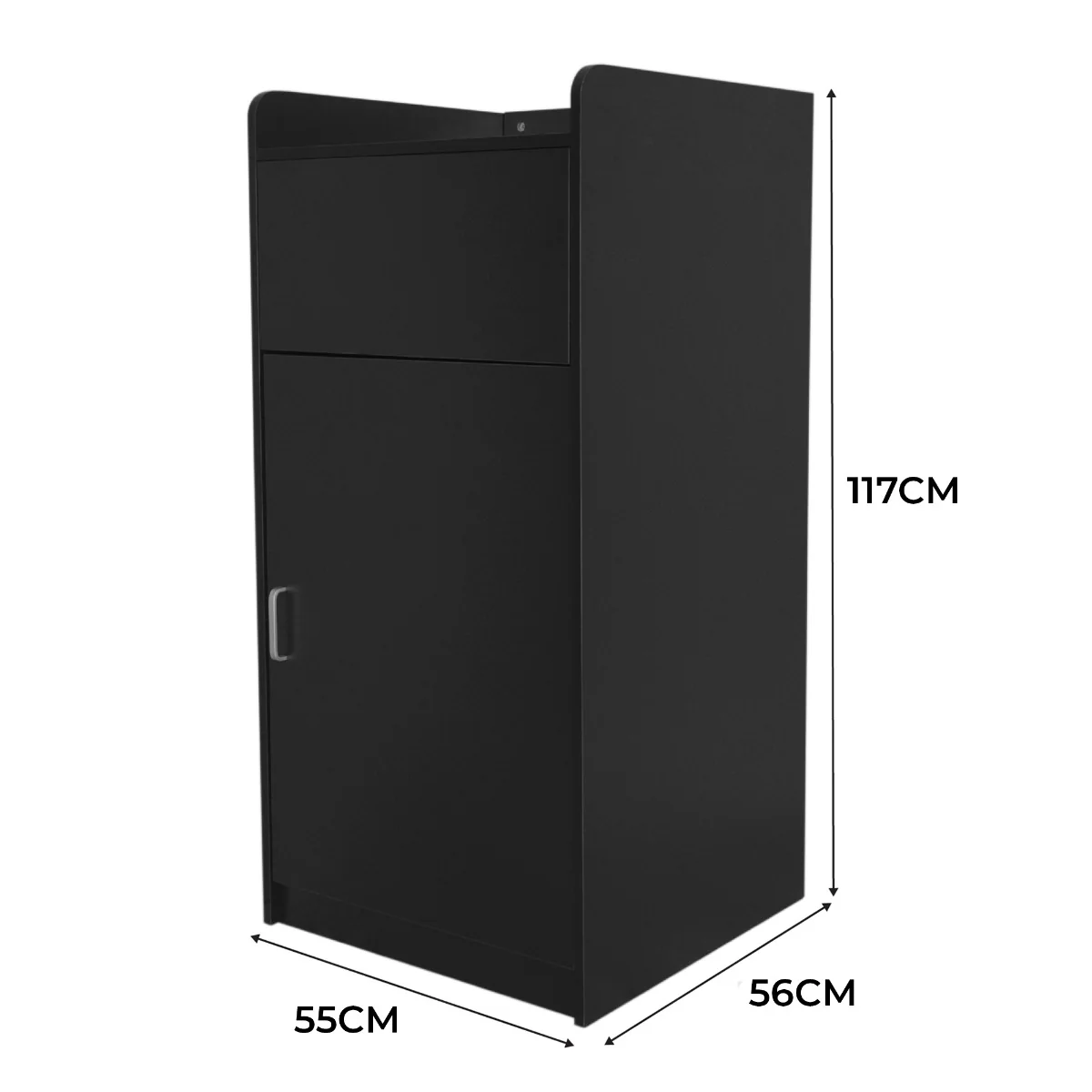 Poubelle Porte-Plateau Noire - 100L Kukoo