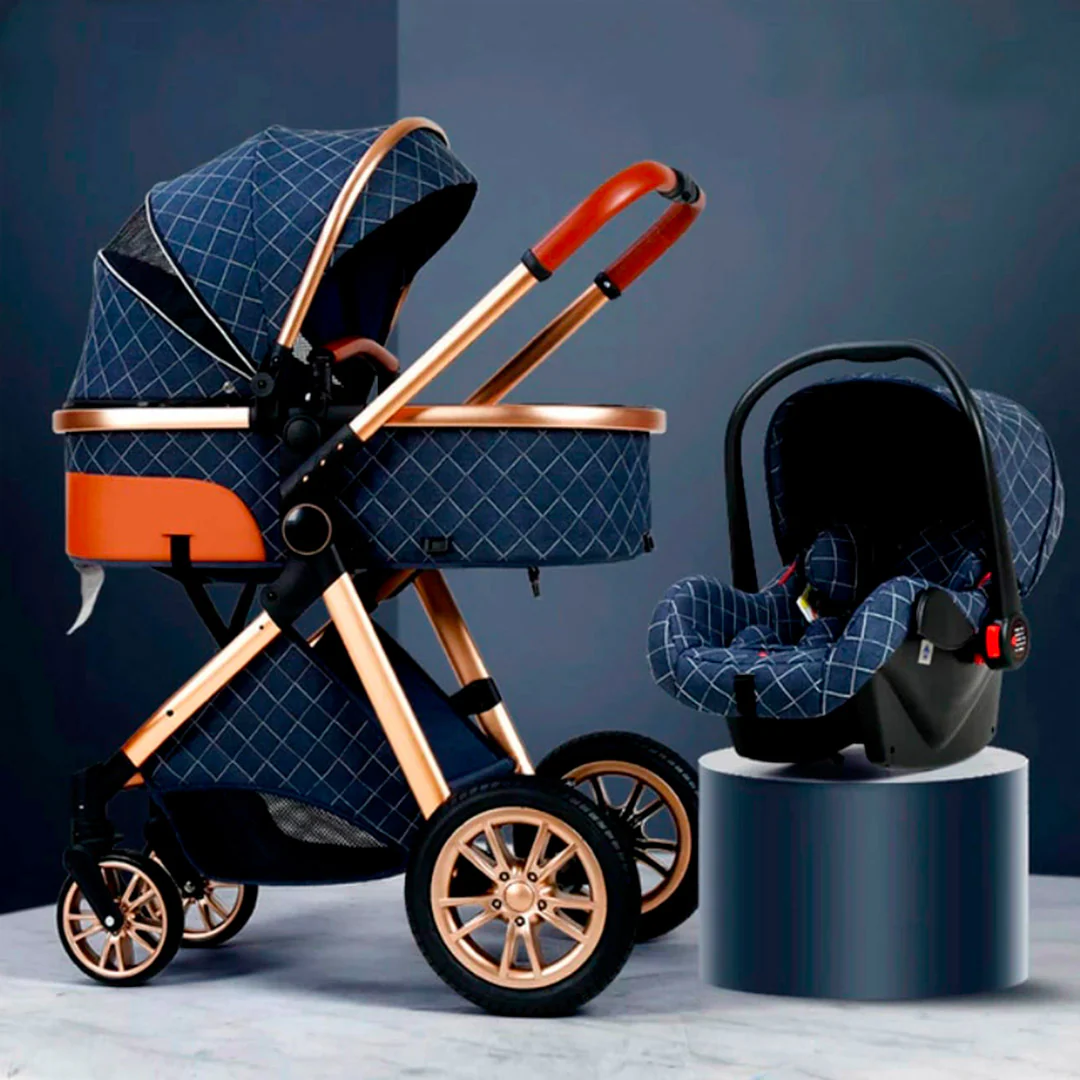 Poussette Haute Pliable 3 en 1