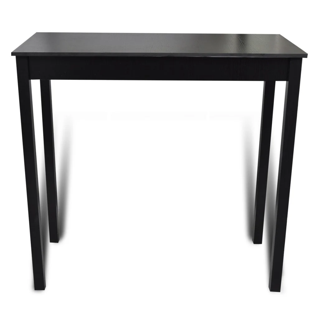 Lot de 4 tabourets de bar avec table haute noir 1202004
