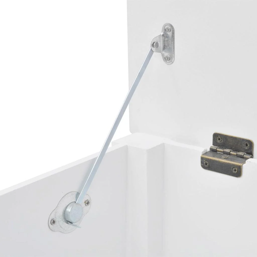 Banquette pouf tabouret meuble banc de rangement en style baroque blanc 3002032