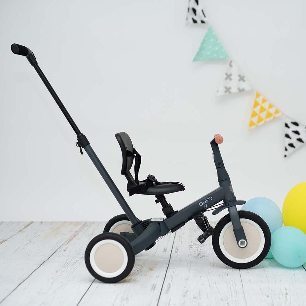 Olmitos Gyro Tricycle évolutif 5-en-1 pour Enfants de 1 à 5 Ans Adaptable et modulable avec ou sans pédales (Bleu)