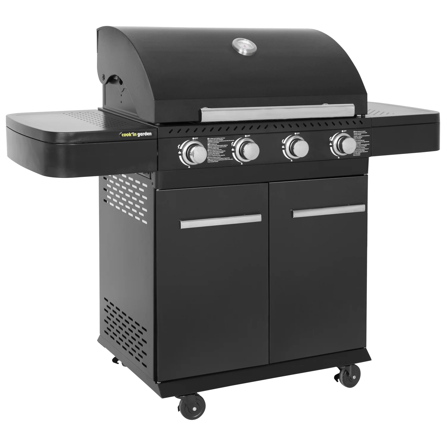 Barbecue au gaz FYRA avec thermomètre - 4 brûleurs Cook'in Garden