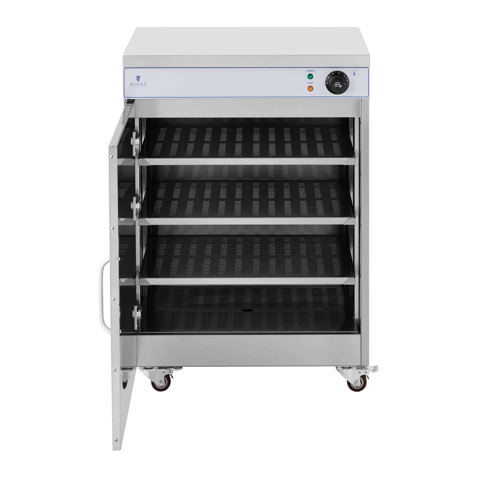 Chauffe-assiette pour 72 pièces 30 à 85 °c armoire électrique (temps de préchauffage réduit, 3 étagères ajustables de 43 x 28 cm chacune, puissance : 800 watts)  14_0004197