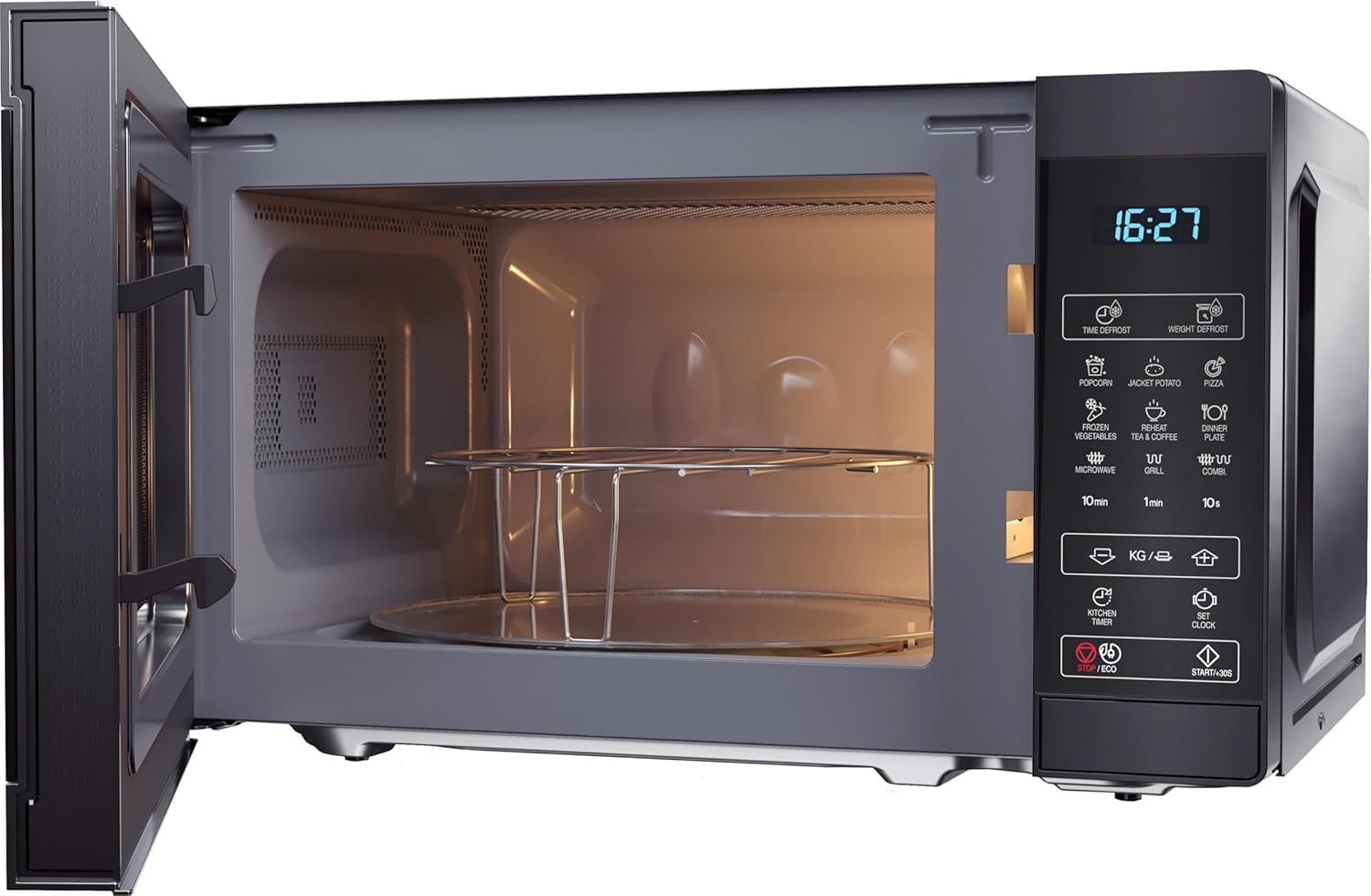 Sharp YC-MG252AE-B, Four micro-ondes, Noir de 25 litres avec gril