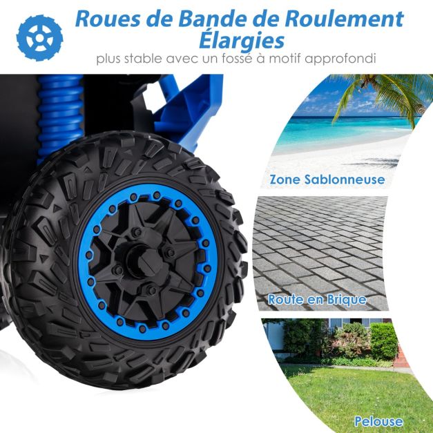 Quad electrique pour enfants 12v 7ah led musique pédale klaxon 3-4 km/h pour enfants de 3 à 8 ans bleu 20_0005929