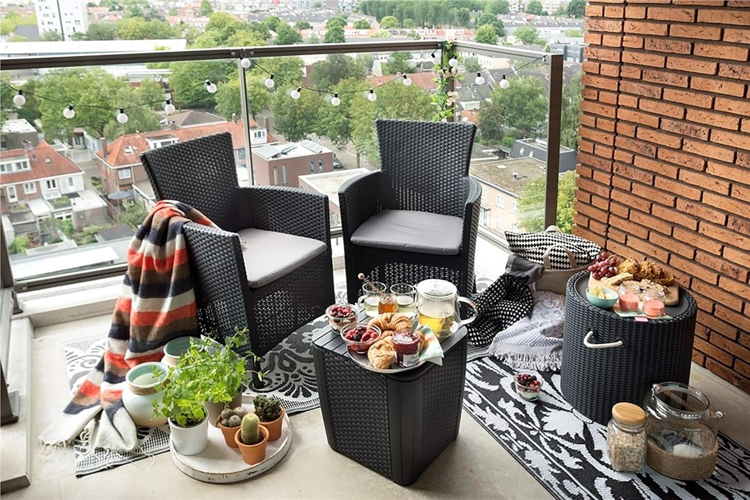 Allibert Set de balcon Iowa Balcony graphite