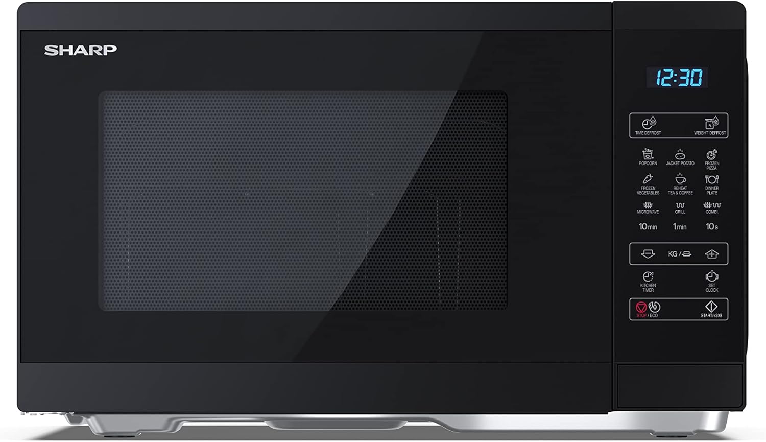 Sharp YC-MG252AE-B, Four micro-ondes, Noir de 25 litres avec gril
