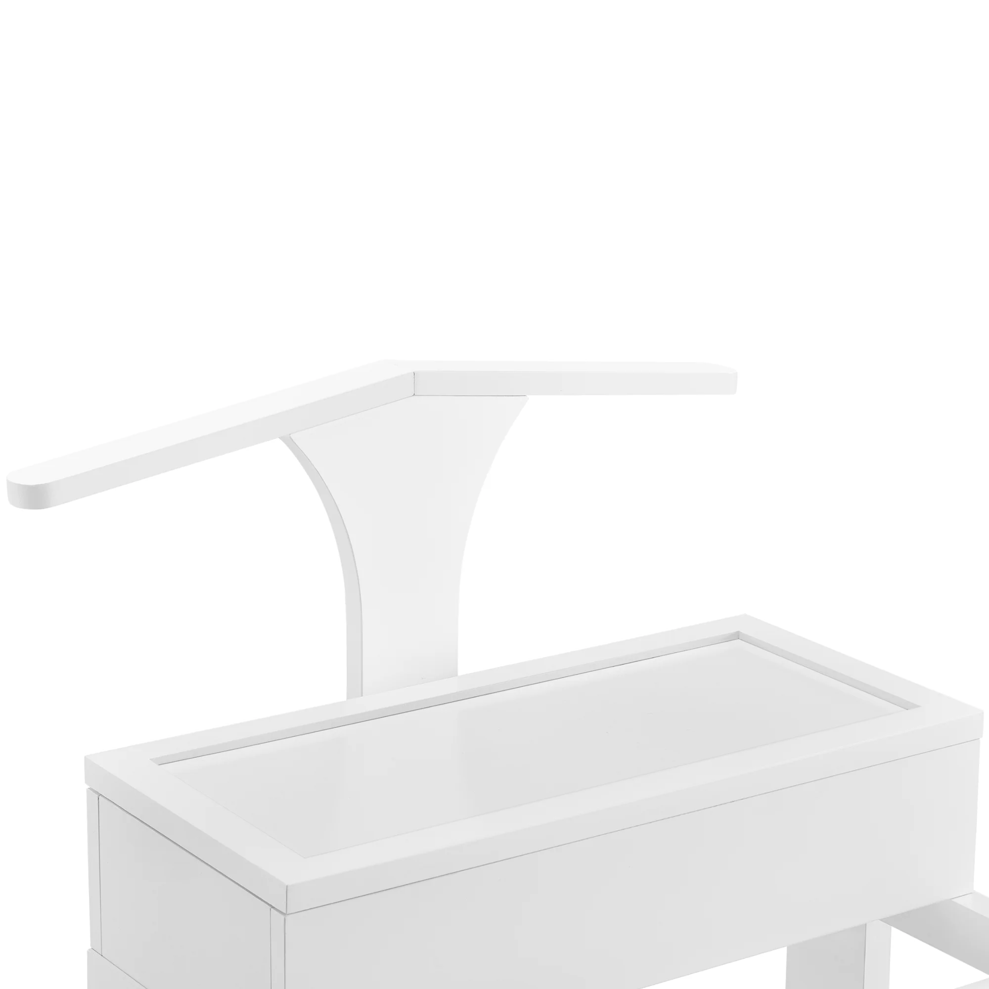 Valet de chambre avec bote ouvrable avec 4 poches 110 cm MDF blanc 03_0004519