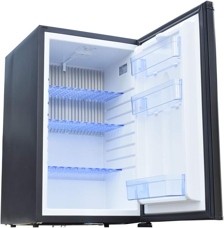 Smad Frigo Camping 12V 220V avec Serrure Mini Frigo Voiture à Porte Réversible sans Bruit 30L Noir