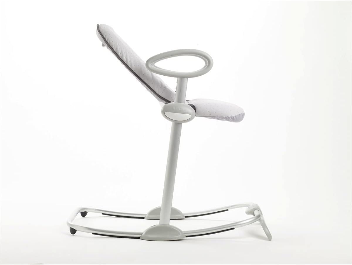 Béaba, Transat Up & Down IV, Transat Réglable en Hauteur, Unisexe pour Bébé et Enfants, 3 Positions d'Inclinaison, Harnais Sécurité 5 Points, Réducteur de Naissance, Gris minéral et miel