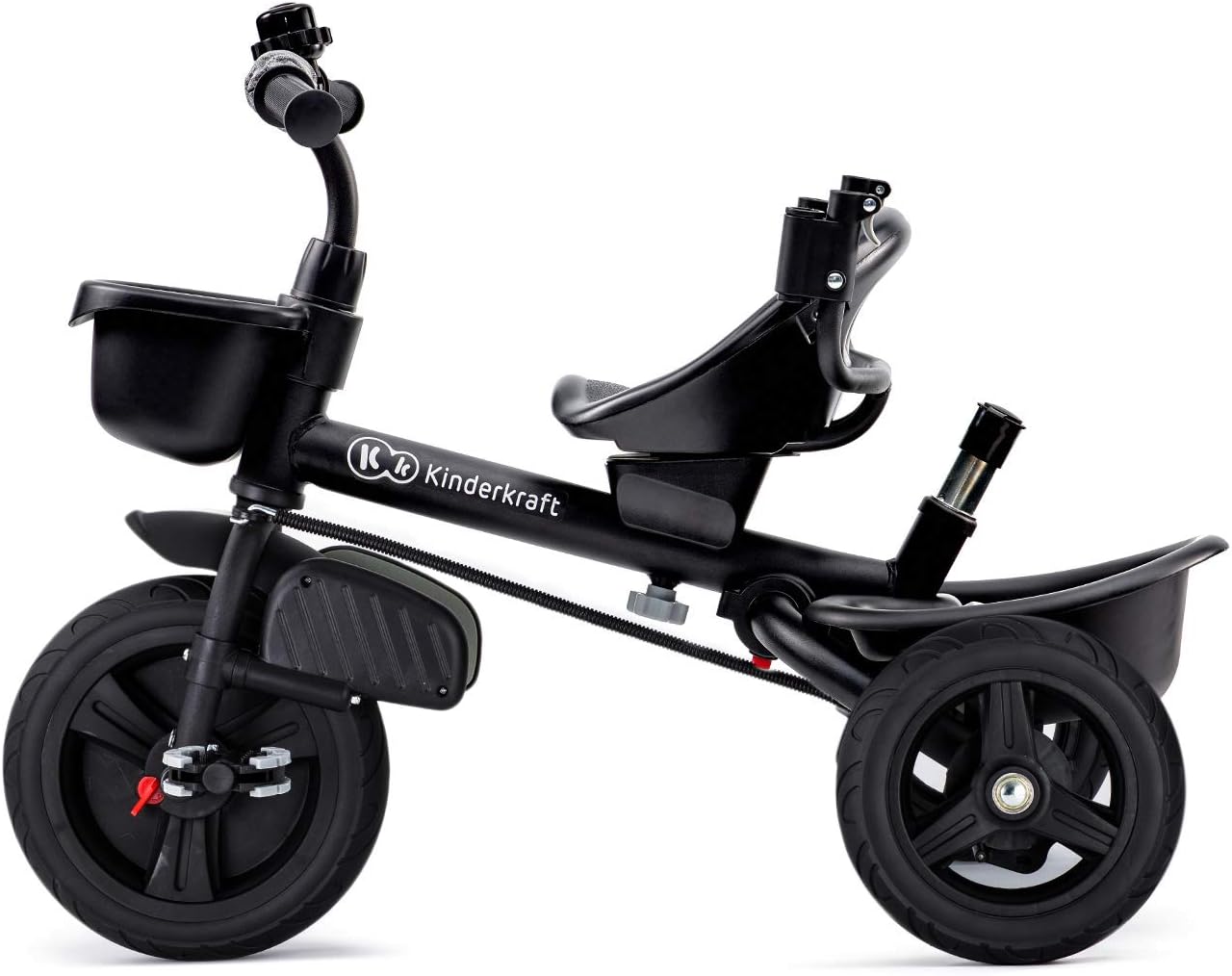 Kinderkraft AVEO Tricycle Bébé volutif, Draisienne volutif, Trike Bebe, Velo Poussette Bebe volutif, Velo Enfant 5 Ans, De 9 Mois, Pliable, Facile  Plier, Accessoires Pratiques, Gris