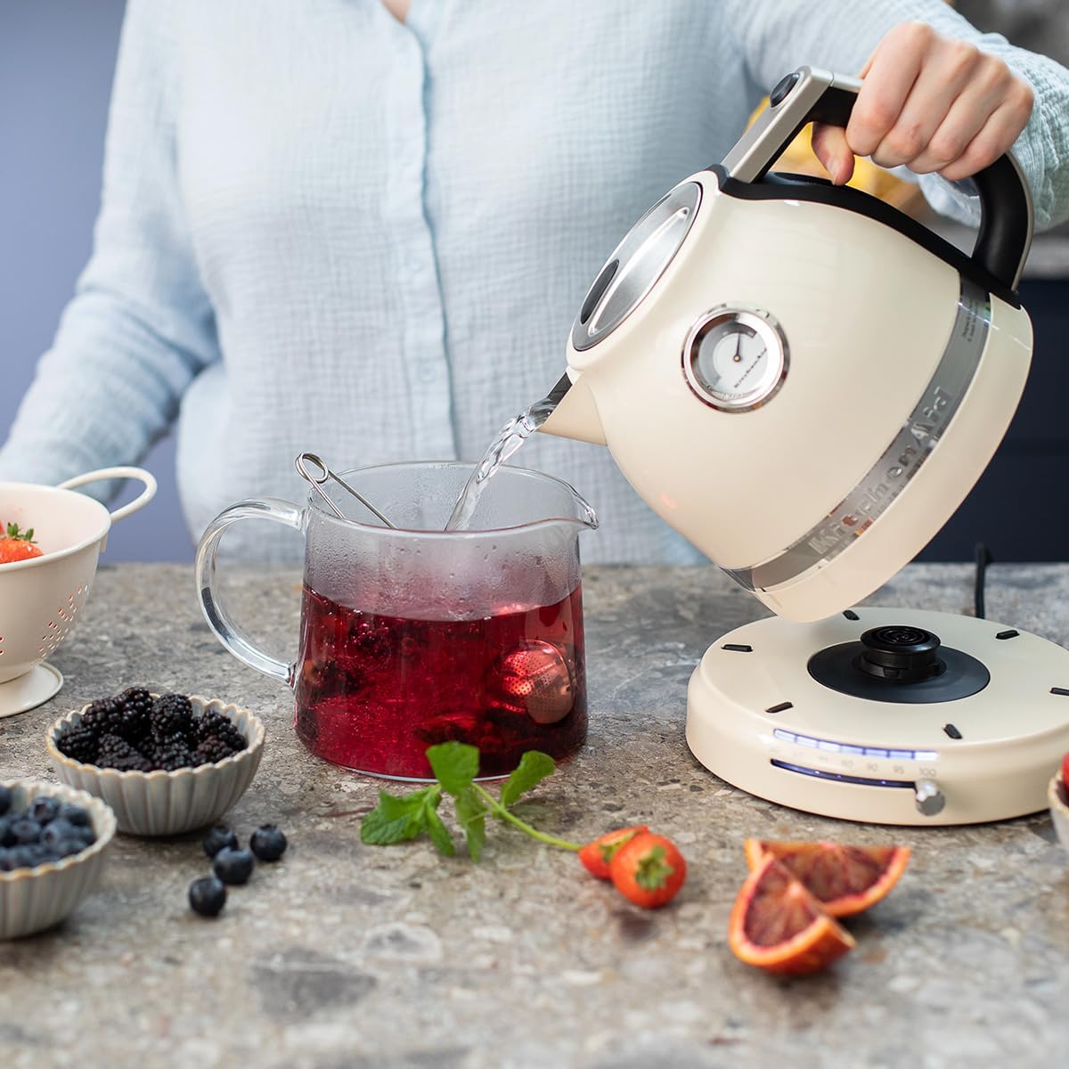 KitchenAid Artisan Bouilloire Électrique | Température Réglable | Bleu encre 1,5 L