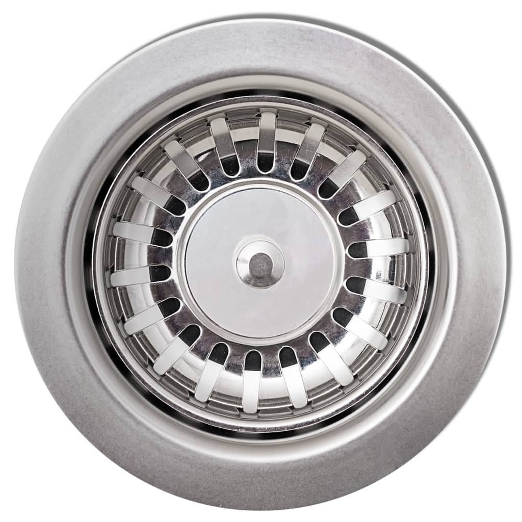 vier de cuisine encastrable à 2 bacs en granite blanc crème 02_0002312