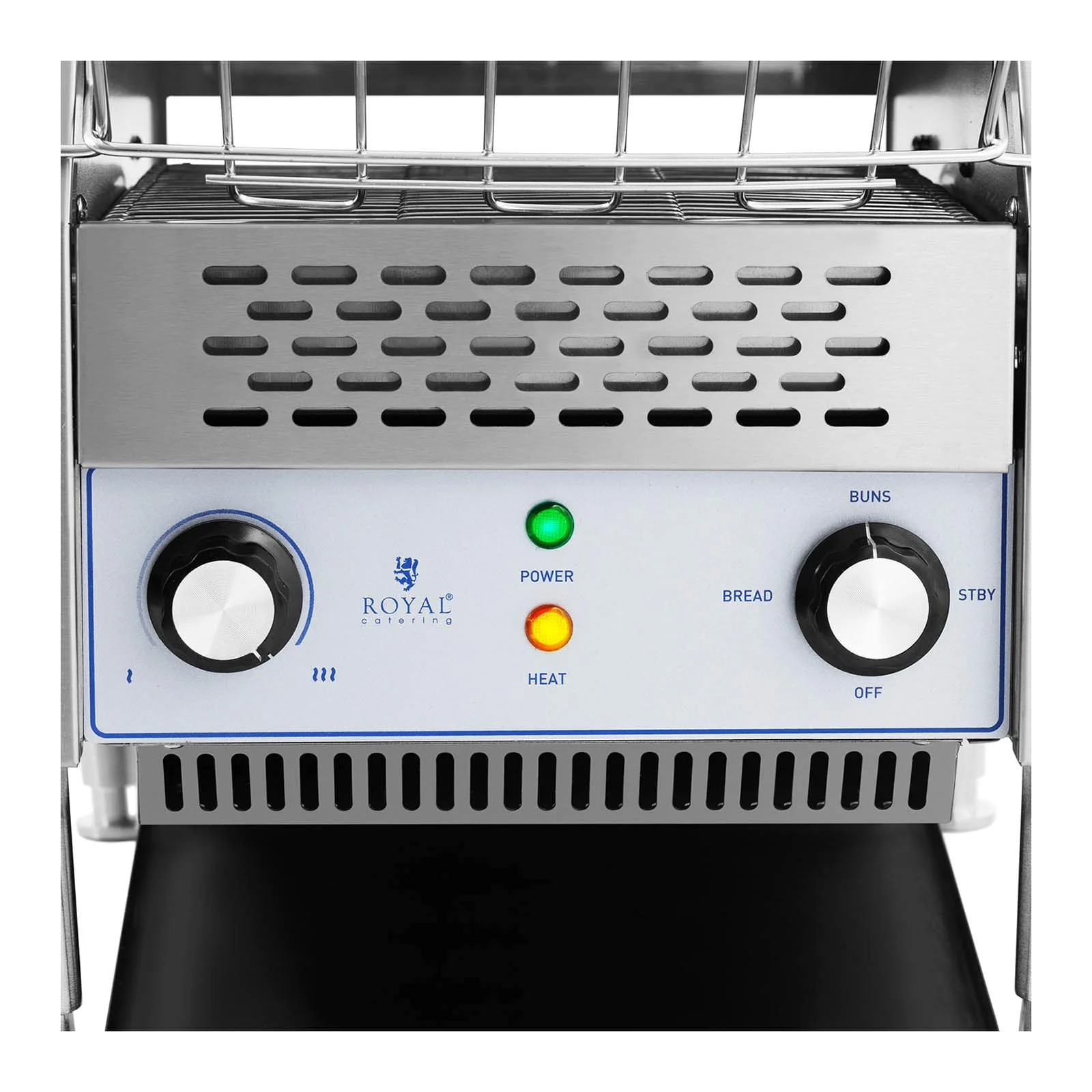 Grille-pain convoyeur 2200watts 3fonctions toaster professionnel grille-pain rotatif (puissance: 2200w, vitesses: 7, mode veille, petits pains, pain) 14_0004963