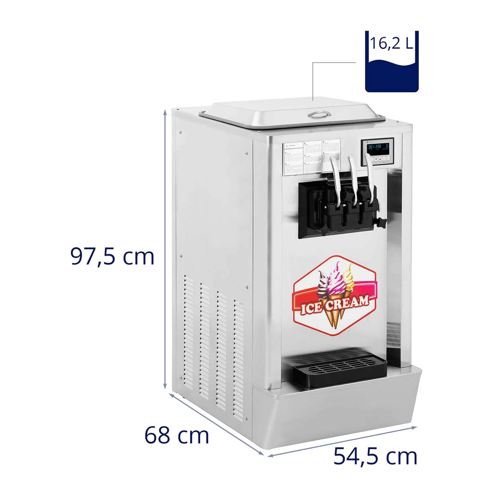 Machine à glace italienne 1150 watts 18 l/h 1 parfum machine à glace italienne pro machine à glace italienne pas chère  14_0004901