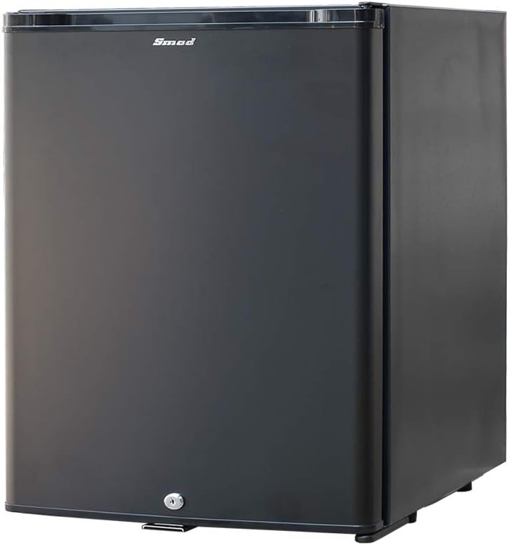 Smad Frigo Camping 12V 220V avec Serrure Mini Frigo Voiture à Porte Réversible sans Bruit 30L Noir