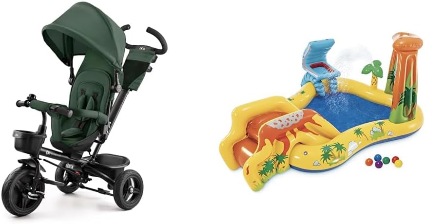 Kinderkraft AVEO Tricycle Bébé volutif, Draisienne volutif, Trike Bebe, Velo Poussette Bebe volutif, Velo Enfant 5 Ans, De 9 Mois, Pliable, Facile  Plier, Accessoires Pratiques, Gris