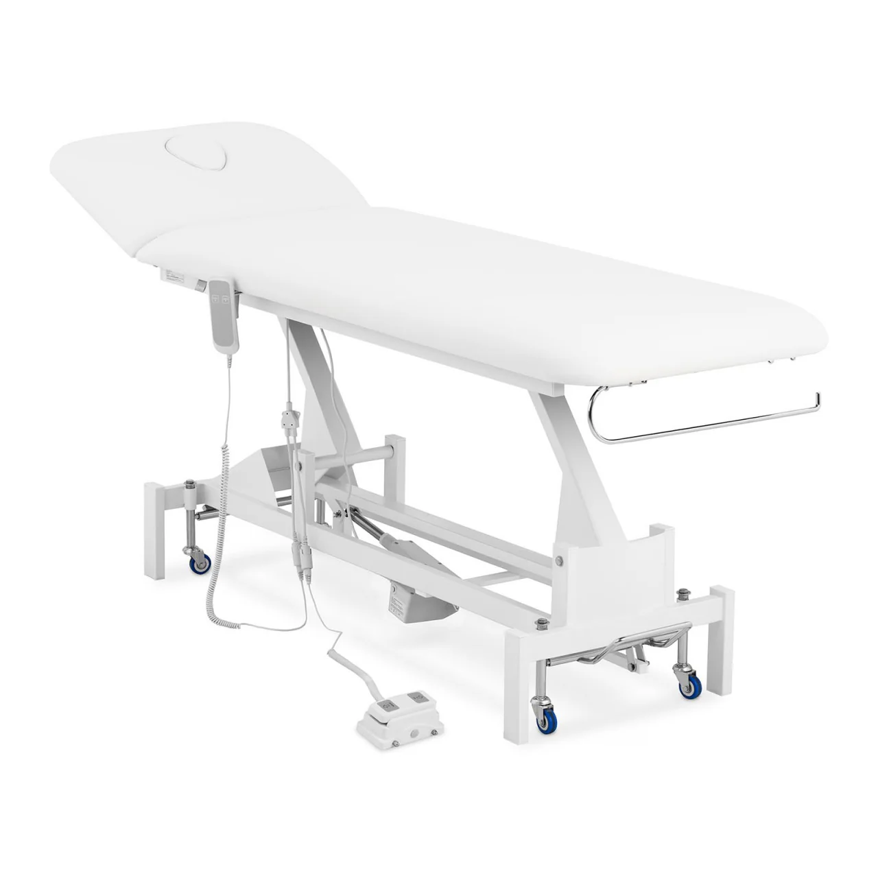 Table de massage professionnel cadre métal revêtement PU  blanc 14_0003631