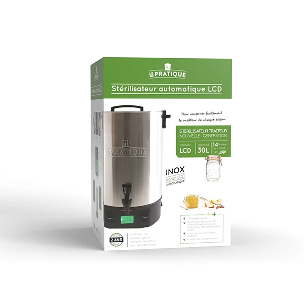 Stérilisateur inox électrique 30 litres automatique 2200 W Le Pratique