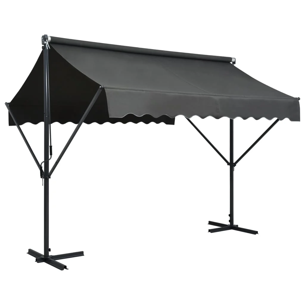 Auvent imperméable sur pied 300 x 300 cm anthracite 02_0007476